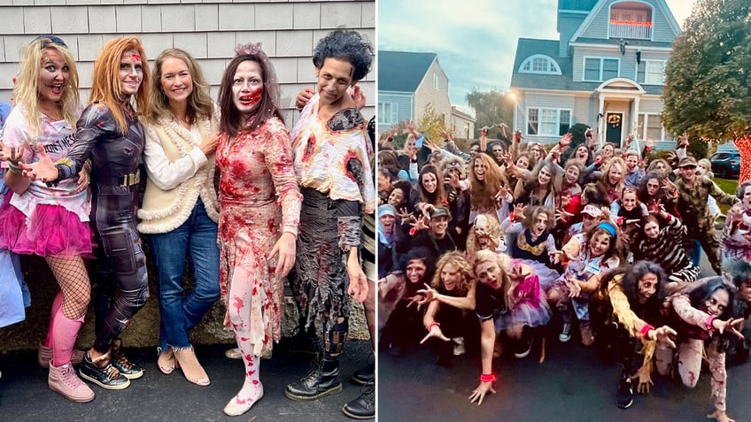 connecticut moms prowl neighborhood as zombies to raise money for breast cancer research