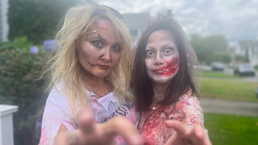 connecticut moms prowl neighborhood as zombies to raise money for breast cancer research