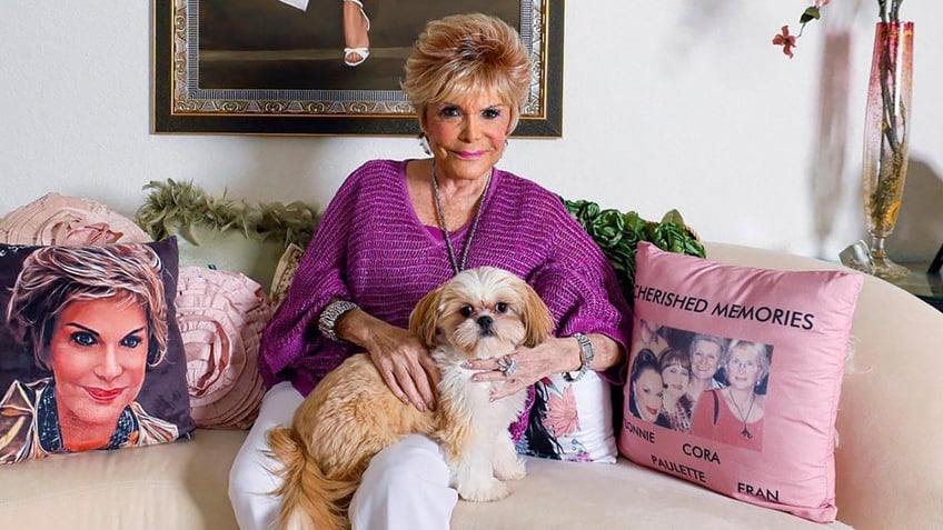 Connie Francis with her dog