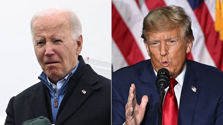 Biden and Trump side by side