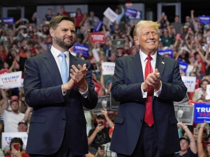 Republican presidential candidate former President Donald Trump and Republican vice presid