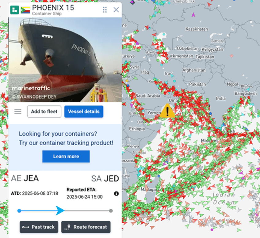 container ship sinks in arabian sea near oman as regional conflict worsens