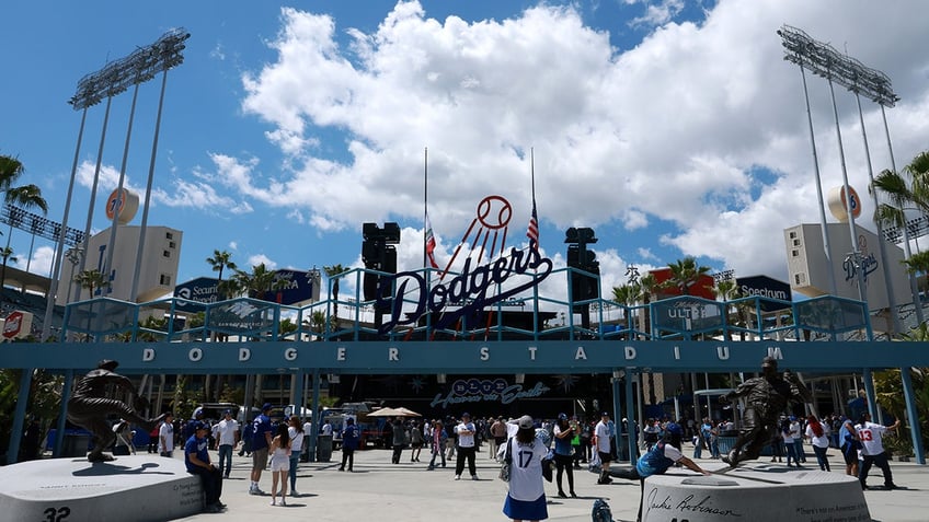Entrance view of Dodger stadium