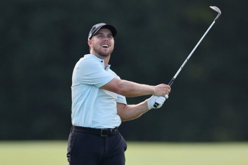 American Pierceson Coody watches a shot on the way to the 54-hole lead in the US PGA Tour