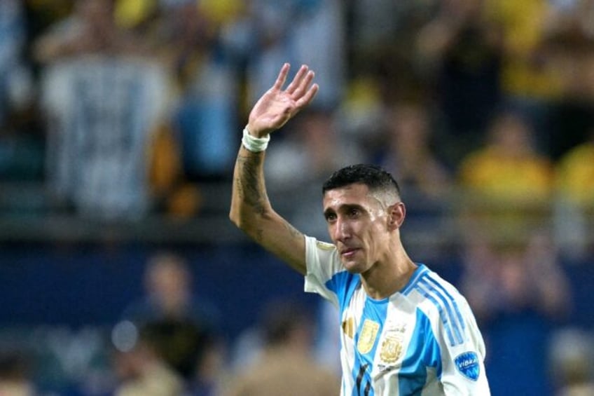 An emotional Angel Di Maria leaves the pitch in the Copa America final -- his last appeara