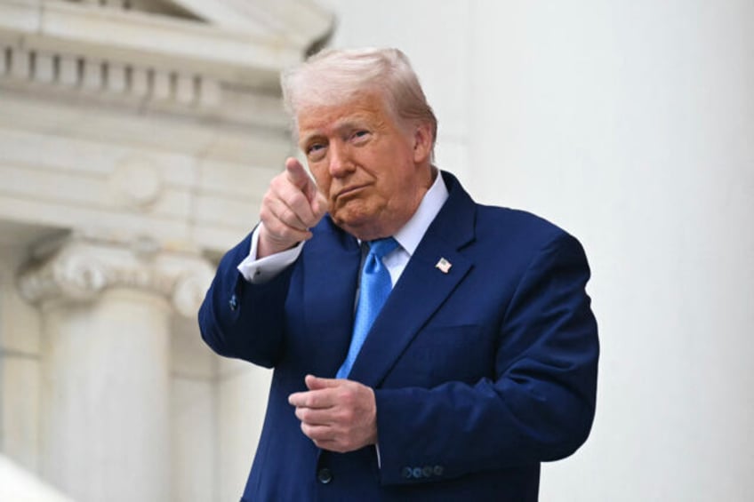 US President Donald Trump arrives to deliver remarks at the National Memorial Day Observan