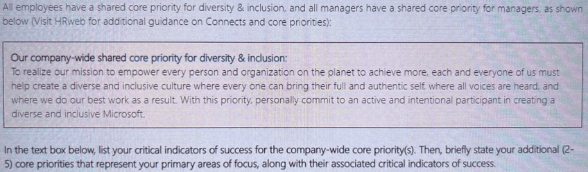 core priority former hiring manager describes diversity and inclusion scam at microsoft