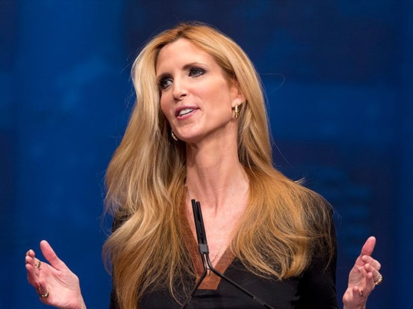 Ann Coulter gestures while speaking at the Conservative Political Action Conference (CPAC)