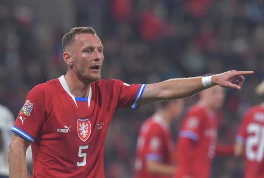 Vladimir Coufal in action for Czech Republic against Portugal on September 24, 2022