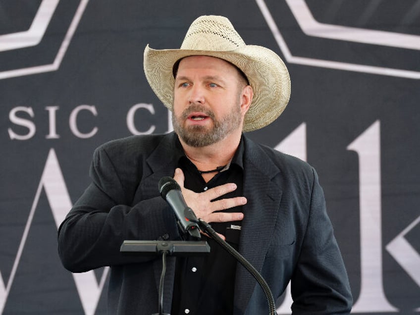 NASHVILLE, TENNESSEE - MAY 04: Garth Brooks speaks at the 2023 Music City Walk of Fame Ind