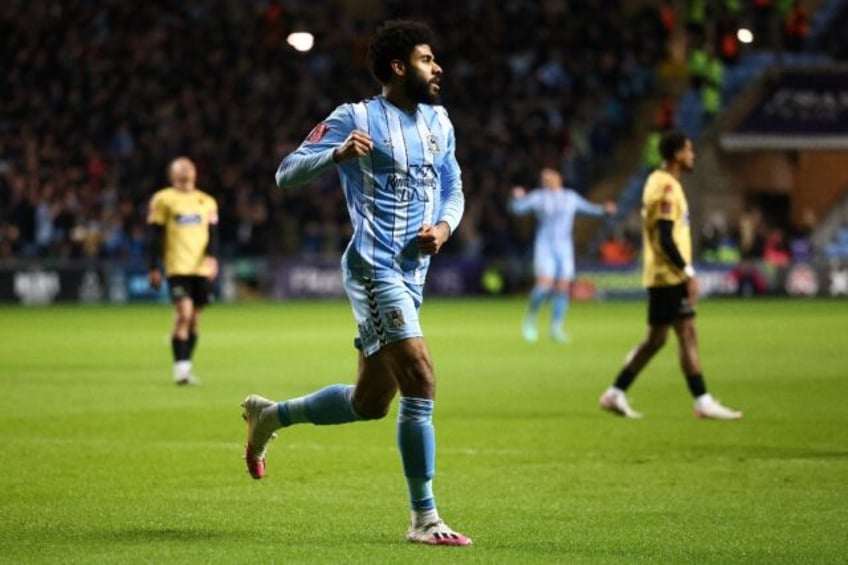 Coventry striker Ellis Simms scored a hat-trick against non-league Maidstone