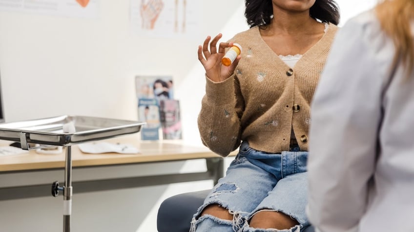 Teen girl with prescription