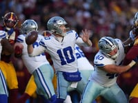 Cowboys score 24 points in 4th quarter for narrow victory over Commanders in bizarre game