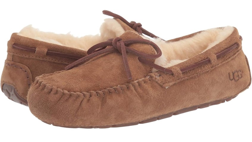 Moccasin slippers from UGG are durable and soft for both indoor and outdoor use.