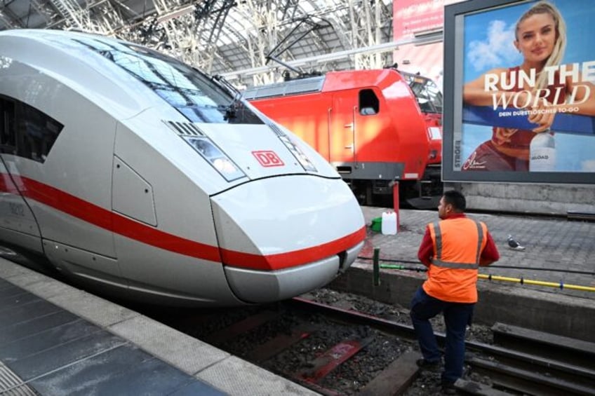 A long-distance train at Frankfurt's main station