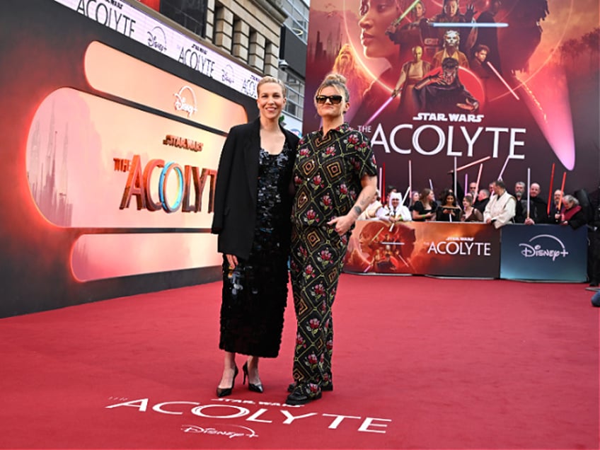 LONDON, ENGLAND - MAY 28: Rebecca Henderson and Leslye Headland attend the UK Premiere of Lucasfilm's "Star Wars: The Acolyte" at Odeon Luxe Leicester Square on May 28, 2024 in London, England. (Photo by Kate Green/Getty Images for Walt Disney Studios Motion Pictures UK)