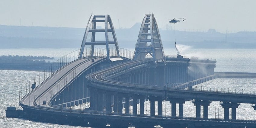 crimean bridge attack leaves two dead damages key russian supply line