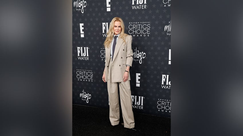 Nicole Kidman wore a suit on the red carpet.