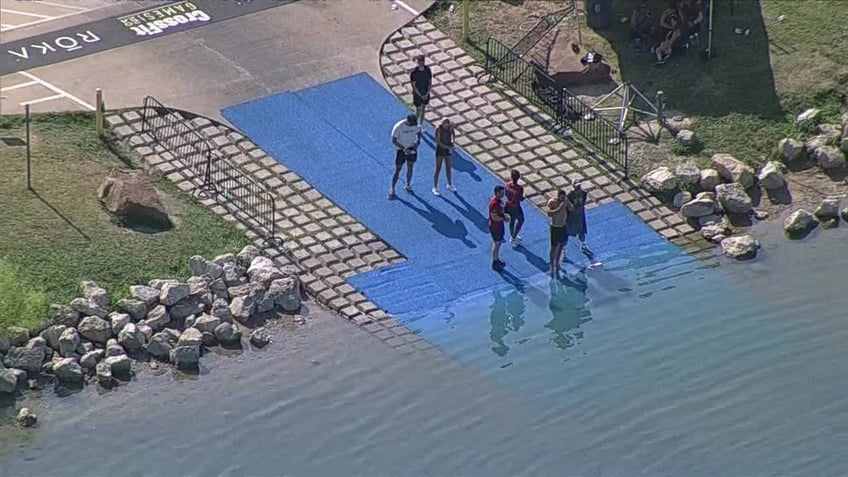 Aerial view of CrossFit Games athletes