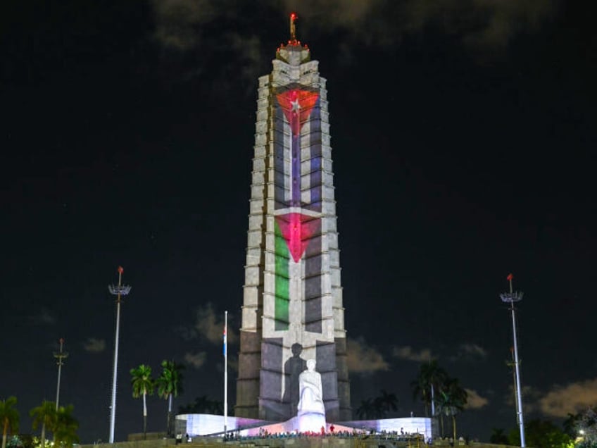 cuba lights up with palestinian flag at pro hamas concert for peace