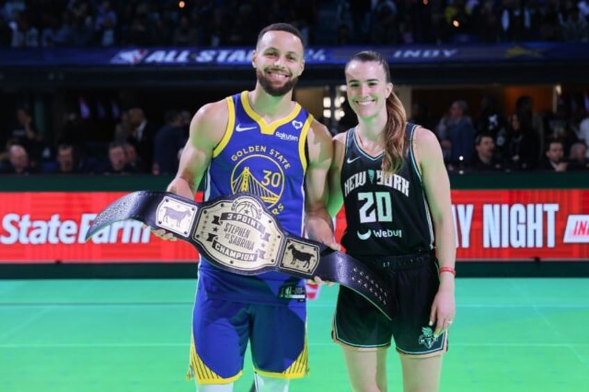 Stephen Curry of the Golden State Warriors defeated Sabrina Ionescu of the Women's NBA's N