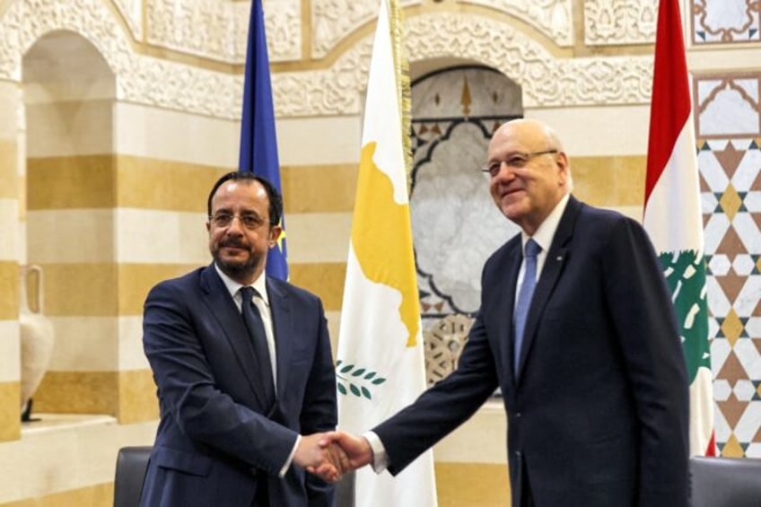 Lebanese Prime Minister Najib Mikati received Cypriot President Nikos Christodoulides in B