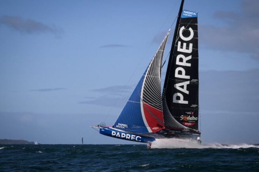 Yoann Richomme lost ground in the Vendee Globe after losing a sail off sails his Imoca mon