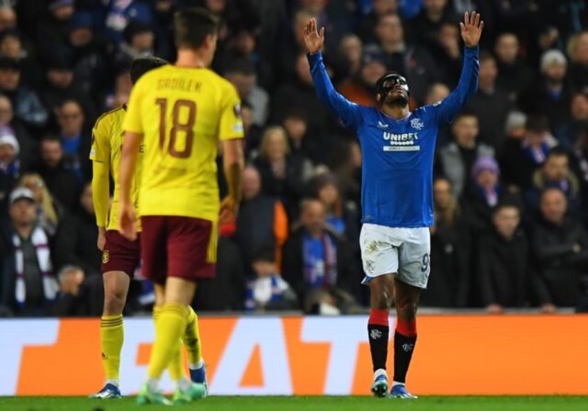 Rare highlight: Rangers striker Danilo celebrates scoring the opening goal during a Europa