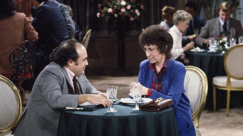 Danny DeVito with Rhea Perlman on Taxi