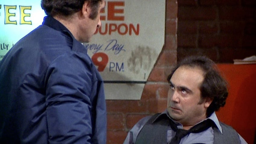 Danny DeVito with Judd Hirsch on Taxi