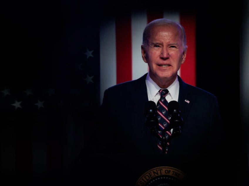 US President Joe Biden speaks during an event marking the three-year anniversary of the January 6 insurrection at the US Capitol, at Montgomery County Community College in Blue Bell, Pennsylvania, US, on Friday, Jan. 5, 2024. The president has used the anniversary of the attempted Jan. 6 insurrection before to …