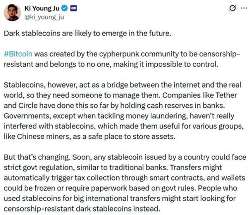 dark stablecoins could emerge as regulations tighten