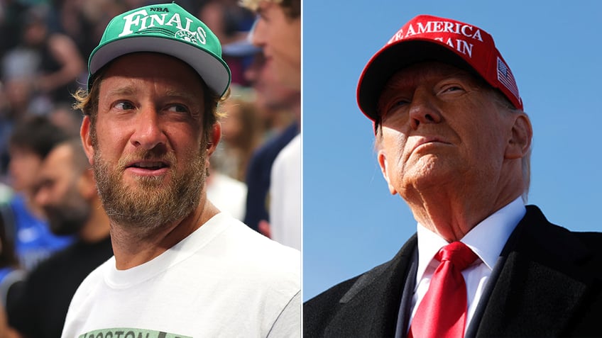 Dave Portnoy and Donald Trump split image