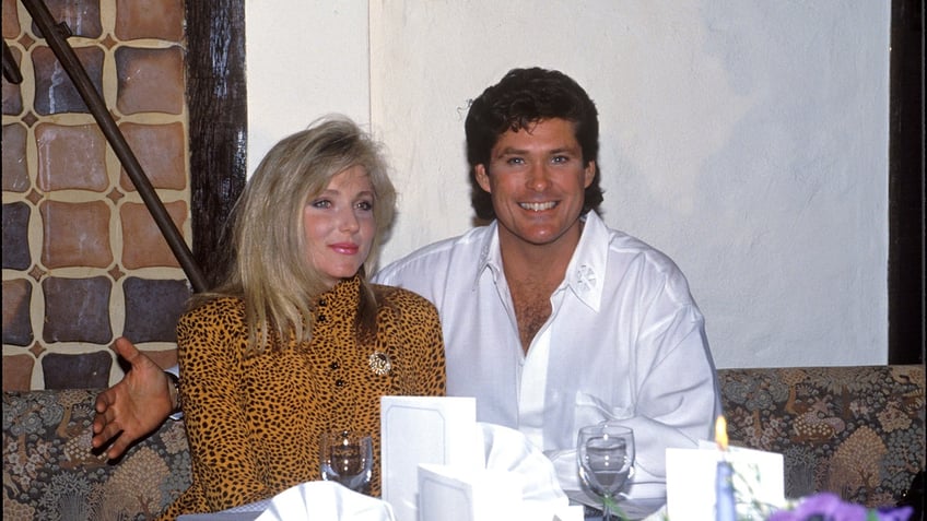 Pamela Bach and David Hasselhoff in the '90s.