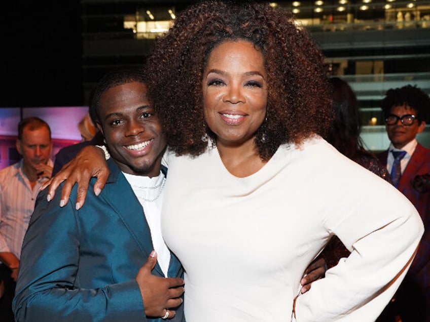 LOS ANGELES, CALIFORNIA - AUGUST 06: (L-R) Akili McDowell and Oprah Winfrey attend the aft