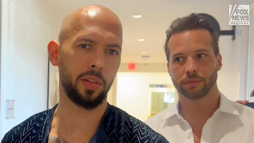 The Tate brothers are at the airport in Miami as they speak to Fox News Digital