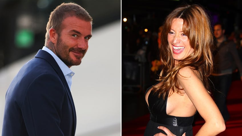 david victoria beckham put on united front after his alleged mistress rebecca loos says hes playing victim