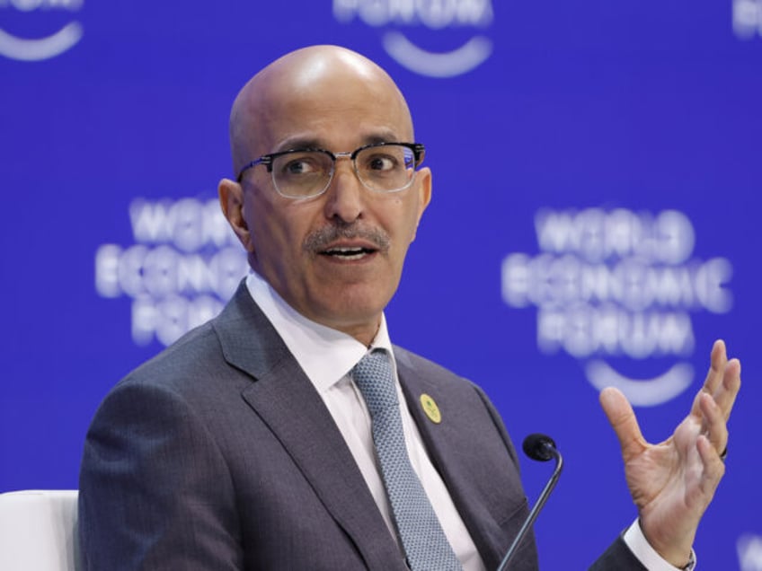 Mohammed Al-Jadaan, Saudi Arabia's finance minister, during a panel session on the closing day of the World Economic Forum (WEF) in Davos, Switzerland, on Friday, Jan. 19, 2024. The annual Davos gathering of political leaders, top executives and celebrities runs from January 15 to 19. Photographer: Stefan Wermuth/Bloomberg via Getty …