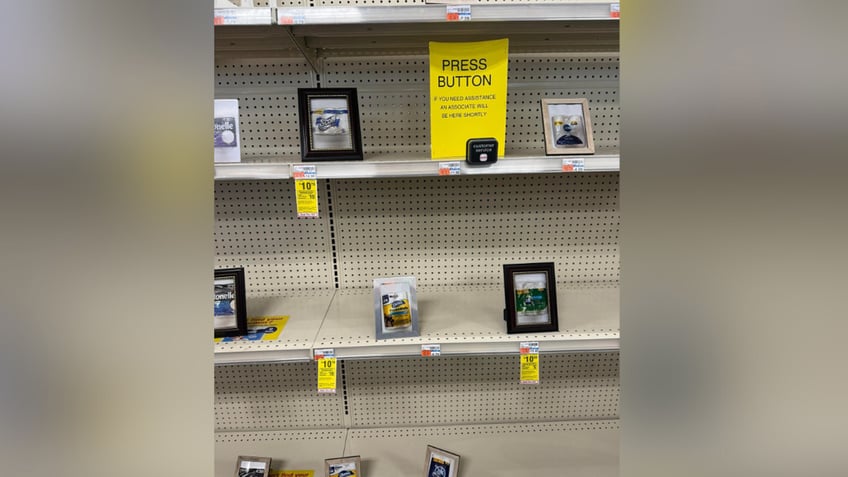 Empty CVS shelves in DC store