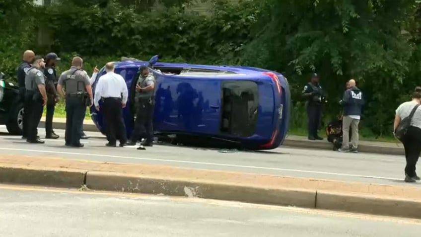 suspect car on side