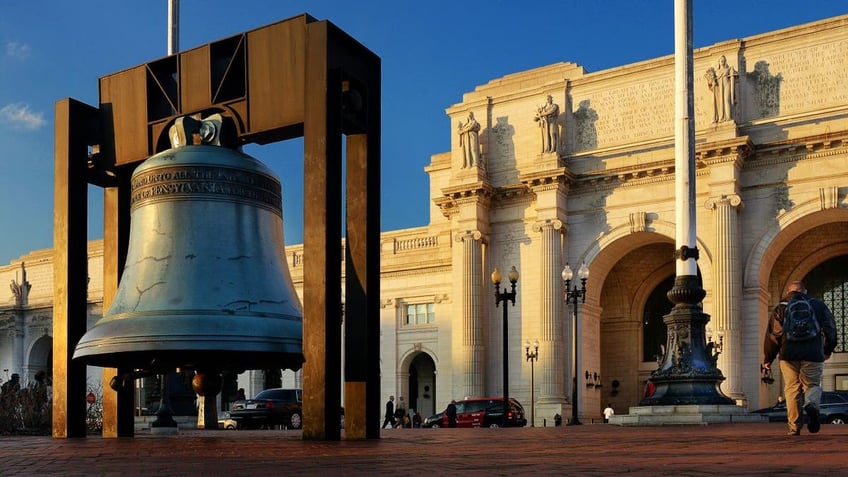 Morning shot of bell at Union Station