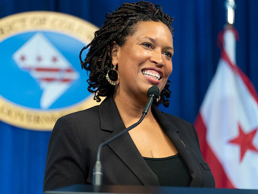 District of Columbia Mayor Muriel Bowser speaks to members of the media about her plans No