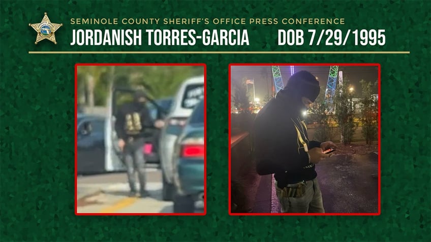 Suspect left, social media photo right