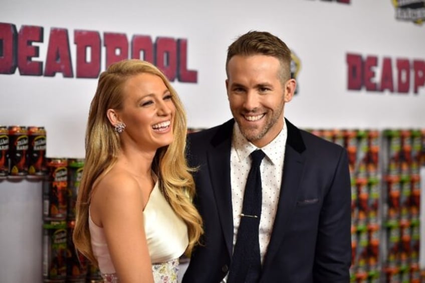 Ryan Reynolds appears with his wife Blake Lively at a 'Deadpool & Wolverine' event in