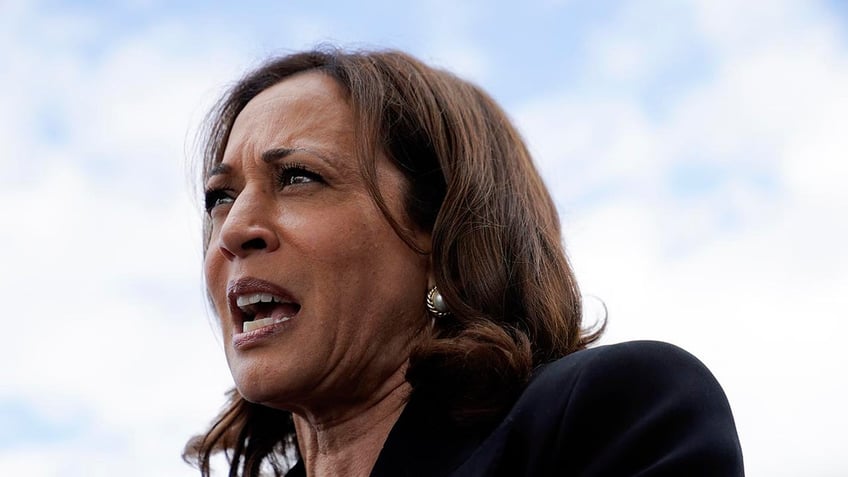 closeup shot of VP Kamala Harris