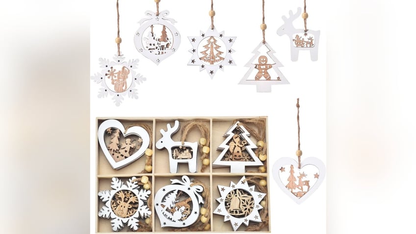 Wooden ornaments are sustainable, festive and affordable.