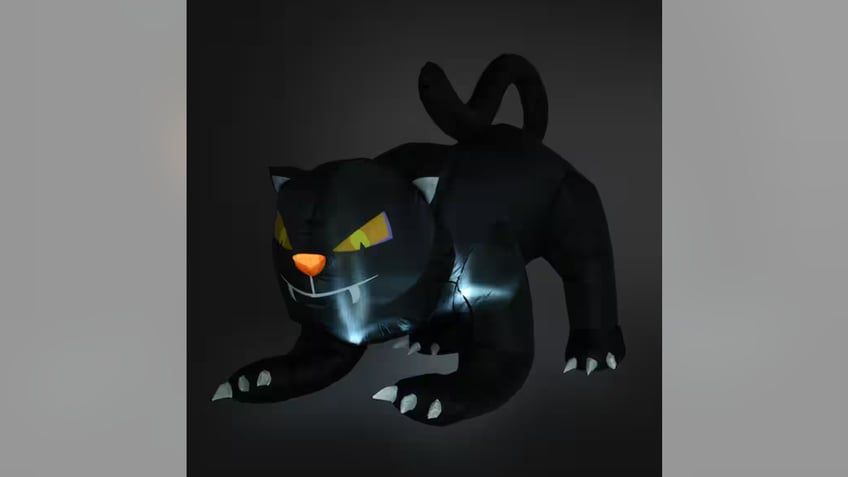 Show off your love of black cats and Halloween with an inflatable cat. 