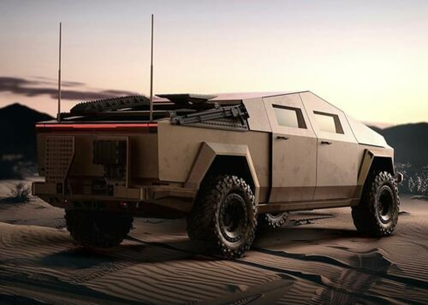 defense firm unveils cybertruck for special forces able to survive ieds 