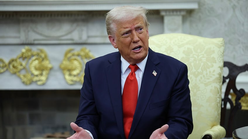 Trump talking