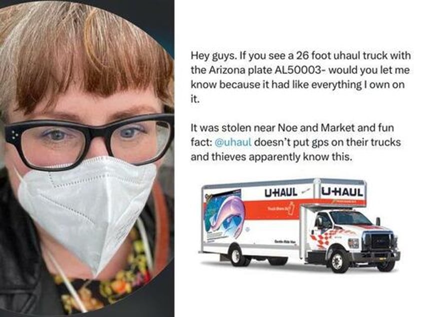 defund the polic aaaaah help liberal activist gets jacked in sf throws fit after u haul stolen